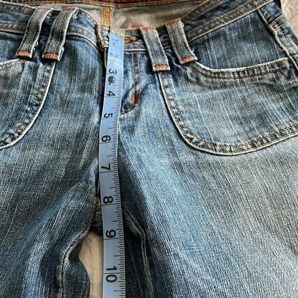 Hint Jeans Vintage Wide Leg Cropped Flare Denim Medium Wash Size 3 - Picture 14 of 14